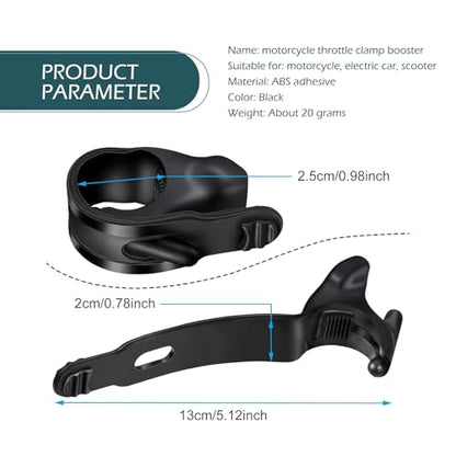 2 PCS Motorcycle Cruise Control Grip, Throttle Modification Assist Grip for Precision Labor Saving Control, Handlebar Rocker Rest, Universal Rocker Stopper for Most Motorcycles (Black)