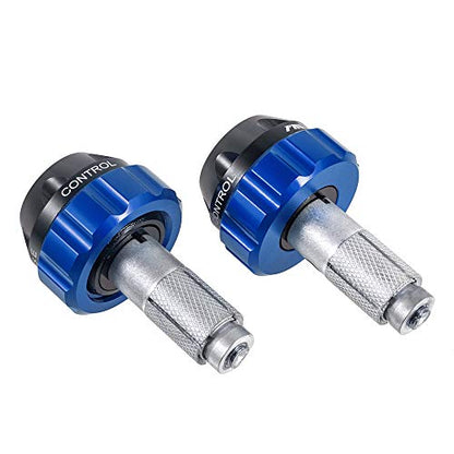 Motorcycle Throttle Lock Cruise Control Handlebar Plugs Grip Bar End Caps Slider Set for Street/Sport/Tour Bike Cruiser Scooter (Blue) - color: Blue
