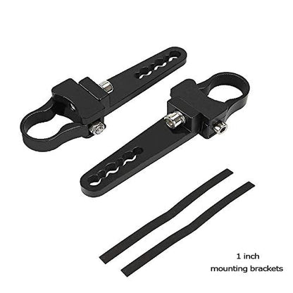 Tube Clamps Mounting Brackets for LED Light Bar Work Lights Fog Lights Off Road Lights Fit 1" Bull Bar,2pcs - size: 1"