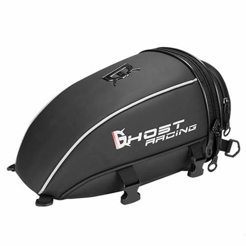 Motorcycle Tail Bag for Kawasaki Ninja 500 2025 Expandable Multifunctional Storage Saddle Bag Waterproof Large Storage Space Duffle Travel Rear Rack Bag,Black - color: Black