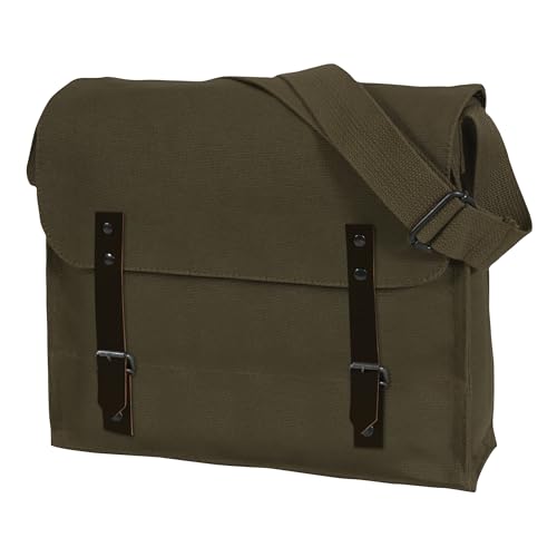 Rothco Canvas Utility Bag – Durable Crossbody Shoulder Satchel for Everyday Hobby Essentials and Supplies For Men and Women - color: Olive Drab
