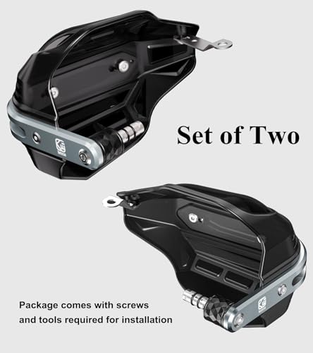 BRCOVAN Motorcycle Hand Guards with Thickened Aluminum Alloy Frame | High Strength Composite Shield, Brake & Clutch Friendly, Come with Mounting Accessories, Fit for 7/8" to 1-1/4" Handlebars