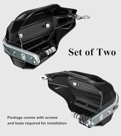 BRCOVAN Motorcycle Hand Guards with Thickened Aluminum Alloy Frame | High Strength Composite Shield, Brake & Clutch Friendly, Come with Mounting Accessories, Fit for 7/8" to 1-1/4" Handlebars