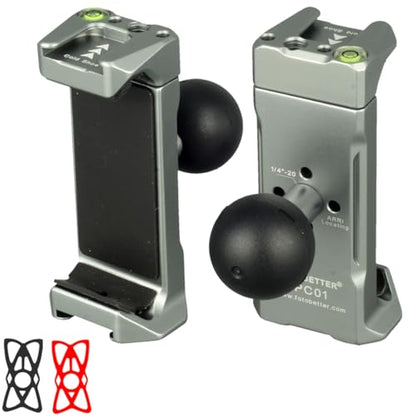 1 Inch/25mm Ball Mount Phone Holder Compatible with RAM mounts B Size Double Socket Arm for Car Bike Motorcycle Phone Mount with 1" Ball
