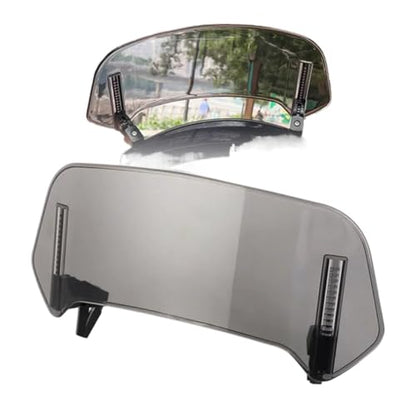 Motorcycle Windshield Extension Adjustable Spoiler Deflector 36X14cm Grey