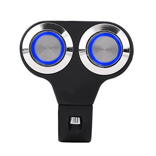 7/8inch 22mm Handlebar Switch Motorcycle, Universal Motorbike Handlebar On/Off Grip Switches Brake Fog Headlight Handle Self-Return/Manual-Return Switch(C: Self-Return Type)