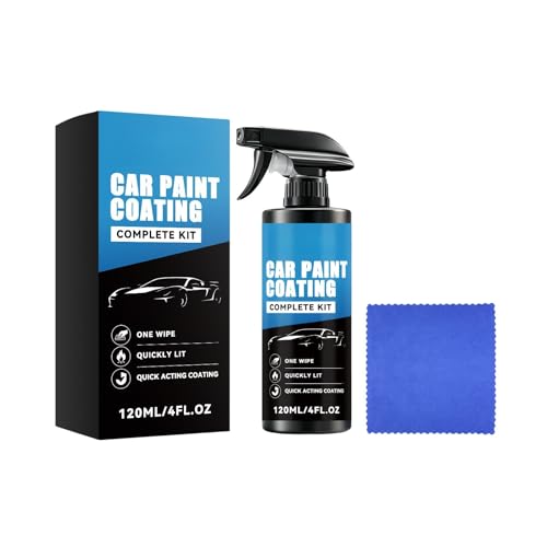 Ready-to-Use Car Ceramic Coating Spray Kit, Hydrophobic Auto Paint Protector, Deliver Ultra High Gloss, Super Water Repellency & Smooth Surface, Long Lasting Vehicle Paint Care Coating