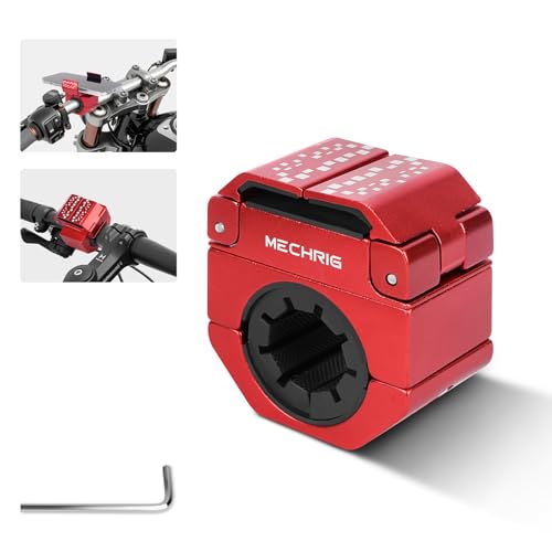 Phone Holder for Bike - Aluminum Alloy Bike Phone Mount Holder,360° Adjustable Handlebar Cellphone Stand-Horizontal & Vertical Screen Shooting, Ebike Accessories Fit for Motorcycle/Scooter,Red 88001C - color: Red