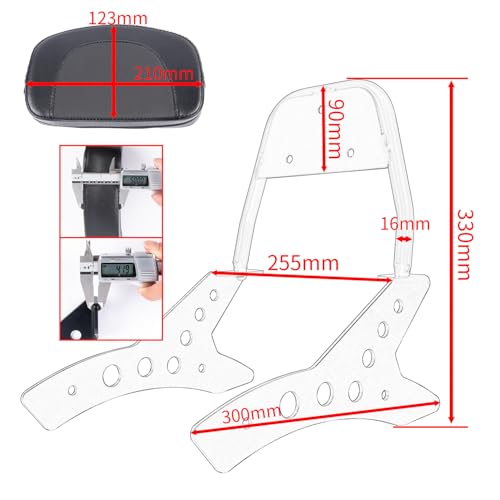 Sissy Bar Backrest for Rebel CMX 1100 2021-2024 2025 2026 Detachable Rider Passenger Back Rest Cushion Pad