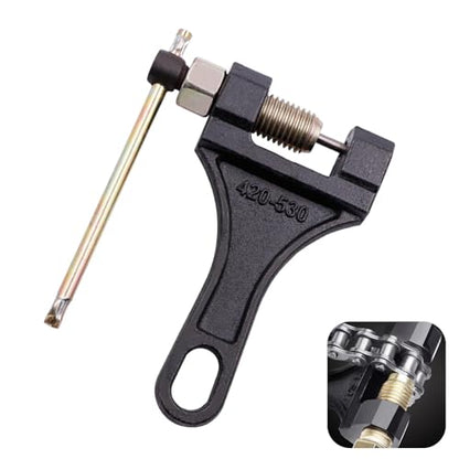 Motorcycle 420-530 Chain Breaker Tool, Heavy-duty Alloy Anti-rust Splitter, Chain Master Link Rivet Remover, for Most Motorcycle ATV Dirt Bike Scooter Go Kart Pit Bike (Black)
