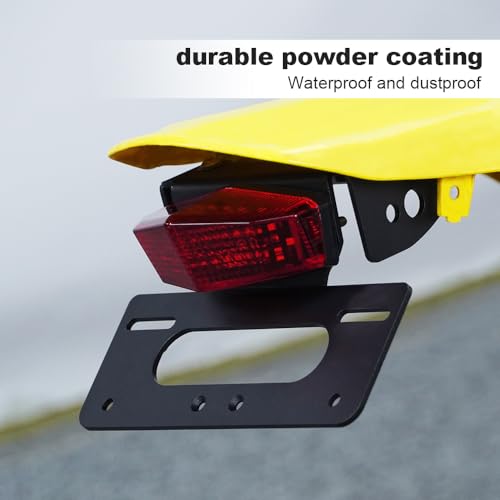 Xitomer Fender Eliminator Fit for DRZ400 2024 2023 DRZ400S DRZ400SM 2005-2019 2020 2021 2022 / DRZ400E 2008-2024 Tail Tidy License Plate Holder with LED Tail light - color: Red