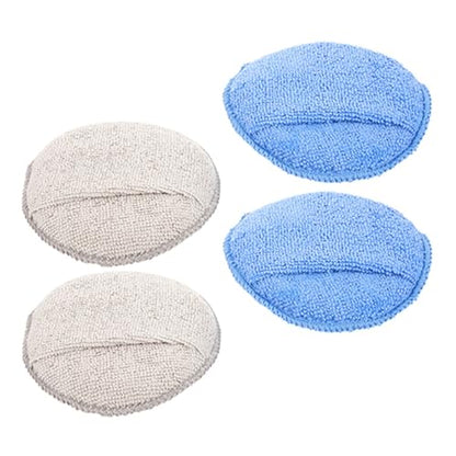 GANAZONO 4pcs Applicator Pads for Car Waxing and Polishing Microfiber Cleaning Round Pads for Vehicle Detailing Scratch Shine Suitable for Cars Motorcycles