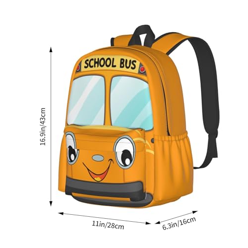 Yellow School Bus Car Backpack Bookbag Laptop Backpacks Multipurpose Daypack for Boys Girls School Men Women Travel Hiking - color: Car