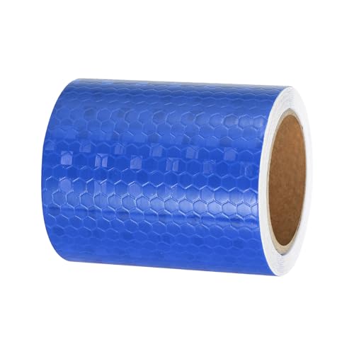 PATIKIL Reflective Tape, 1 Roll 3 Inch x 10 Ft Waterproof Self Adhesive High Visibility Caution Warning Safety Tape Reflector for Trucks Trailers Cars, Blue - color: Blue, size: 3 IN x 10 FT