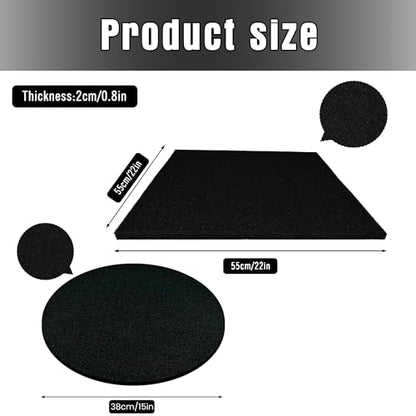 2 Pack Oil Drain Splash Pad, 22'' Square No Splatter Pad and 15'' Round Oil Splash Pad Fits Most Oil Drains Anti Splash Oil Change Mat for Car Changing Oil Transmission Drain Pan - size: 1 PCS 22"+1 PCS 15"