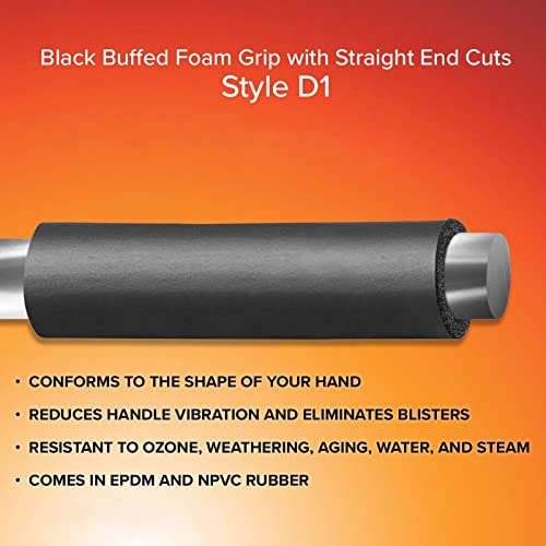 Taeku Foam Handle Grip Covers, 1 Pair Anti-Slip NPVC Tubing Sleeves Comfort Grip for Fitness Equipment, Garden Tools, Stroller Handles - color: 7 IN