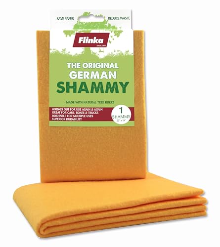 Flinka The Original Reusable Shammy Cloth 20" x 14" - Super Absorbent Chamois Towel - Great for Cars, Boats, Trucks, and RVs - Natural Viscose Sponge Cloth - Eco Friendly (1 Pack) - size: 1 Pack