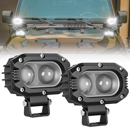 Nilight LED Pod Light 48W 4 Inch 2 PCS White Spot Beam Driving Lights IP67 Waterproof Auxiliary Offroad Lighting for Truck Tractor SUV ATV UTV Golf Cart Boat Motorcycle Dirt Bike - color: 2Pcs 4Inch 48W Lights White