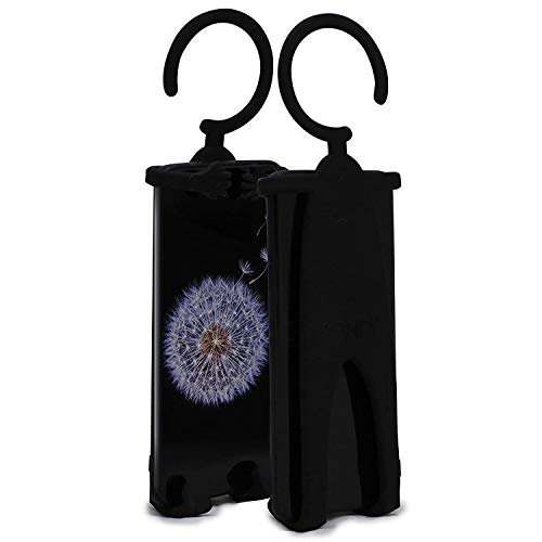 Bondi Plus Flex Phone Holder and Stand - Adjustable Flexible Silicone Case Hanging Mount for Car Bike and Desk up to 6.75" Large Cell Phones - iPhone Xs XR 11 SE - Samsung Galaxy S10 S20 – Black - color: Black