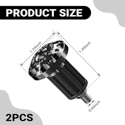 2 PCS Motorcycle Bar End Plug, 7/8" Alloy Handlebar Grip End Caps, Universal Handlebar Plug Replacement, for Most Dirt Bikes, Mountain Bike, Electric Bike (Black) - color: Black