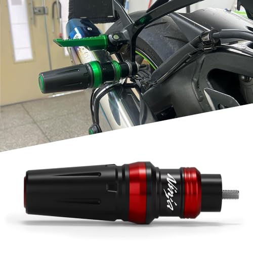 Motorcycle Exhaust Slider Crash Protector Compatible with Ninja 250R 300 400 650 ZX-10R ZX-14R 1000SX 1100SX 2006-2024 2025 2026 | Frame Slider Falling Protection Accessories (red) - color: red