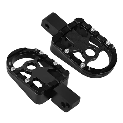 Foot Pegs Passenger Footpegs Foot Rest Pedal Fit for Harley Softail 2018-Later LiveWire 2020-Later Fat Boy Street Bob Low Rider Breakout (Black) - color: Black