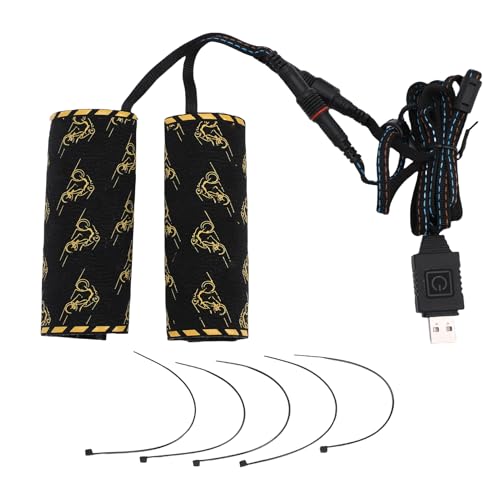 KIMISS USB Heated Hand Cover 5+ Temperature Settings Bike Handlebar Grips Warmer Memory Function IP67 Proof OverHeated Hand Cov Seconds Large Thanks to that Components Fast Wide for 10