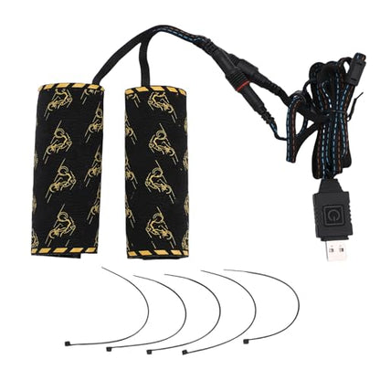 KIMISS USB Heated Hand Cover 5+ Temperature Settings Bike Handlebar Grips Warmer Memory Function IP67 Proof OverHeated Hand Cov Seconds Large Thanks to that Components Fast Wide for 10