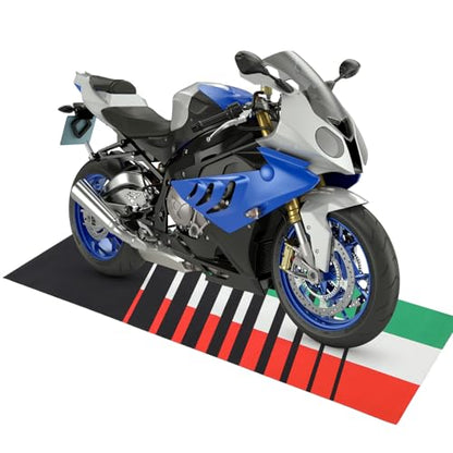 Drydiet Motorcycle Mat Garage Floor Rug Washable Parking Mats for Garage Floors Non Slip Oil Absorbent Pad Rubber Backing Layer Protects Floor(Italian Style,78 x 31 Inch) - size: 78 X 31 Inch, style: Italian Style