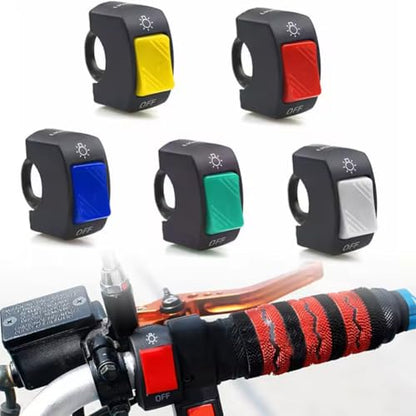 22MM Motorcycle Handlebar LED Switch Featuring Engine Kill and Dual Flash Button for Improved Nighttime Riding Safety (red) - color: red