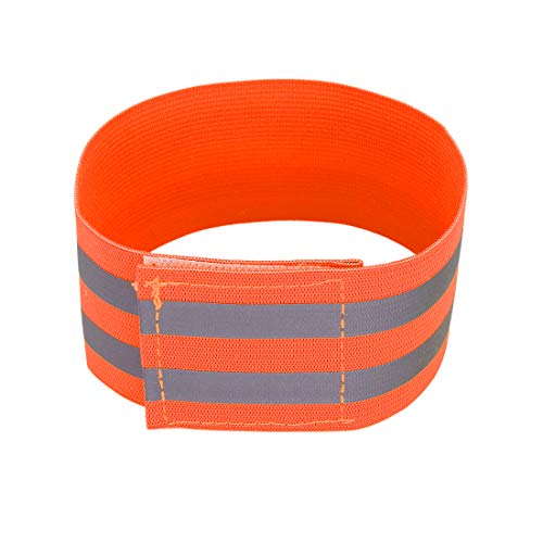 X AUTOHAUX 8pcs Reflective Bands for Arm High Visibility Night Cycling Riding Reflector Tape Straps Bracelet - color: Orange