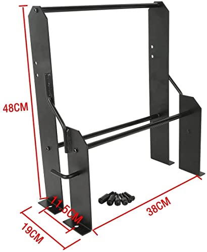 HD Garage Detachables Storage Detach Depot Wall Mounting Luggage Rack for Harley Touring Road King, Electra Glide, Street Glide Tour Trunk Pack Pak, Metal, Black