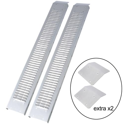 Loading Ramps, 960lbs Capacity Loading Ramps for Pickup Trucks, Steel Motorcycle Ramp, Dirt Bike Ramp for Truck, Lawn Mower, Snowblower, ATV, Quad, Pack of 2,with 4pcs Pedal (69" L) - size: 69" L