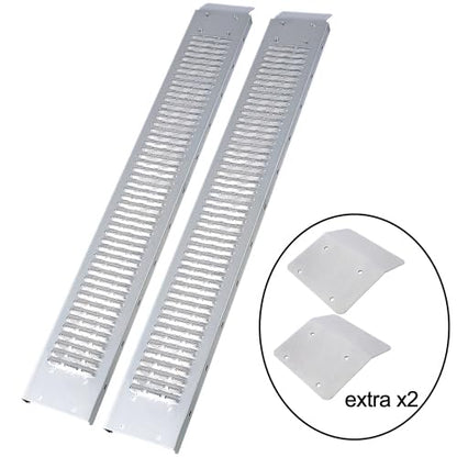 Loading Ramps, 960lbs Capacity Loading Ramps for Pickup Trucks, Steel Motorcycle Ramp, Dirt Bike Ramp for Truck, Lawn Mower, Snowblower, ATV, Quad, Pack of 2,with 4pcs Pedal (69" L) - size: 69" L
