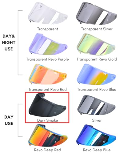 Compatible With K6S Visor K6 Face Shield Replacement Tinted Visor Helmet Accessories (Dark Smoke) - color: Dark Smoke