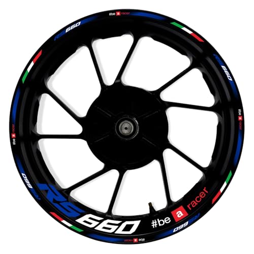 Awonderful 17"Wheel Rim Stickers For Aprilia RS660 2020-2023,Blue | Reflective Vinyl Wheel Stripe Kit. Waterproof, Self-Adhesive Decals, Decorate Motorcycle Wheel Rims, Easy to Paste - color: Blue