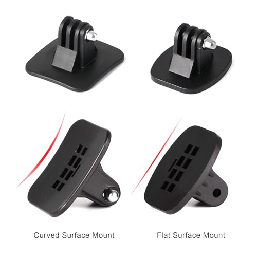 HSU Adhesive Mounts Helmet Adhesive Sticky Mounts Flat & Curved 3M Mount for All GoPro Cameras and Other Action Cameras