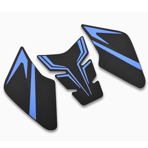 Motorcycle Tank Grip Protector Pads, Anti-Slip Honeycomb Design, Compatible with Suitable for Suzuki GSX-8S 2023- GSX-8R 2024- (blue) - color: blue