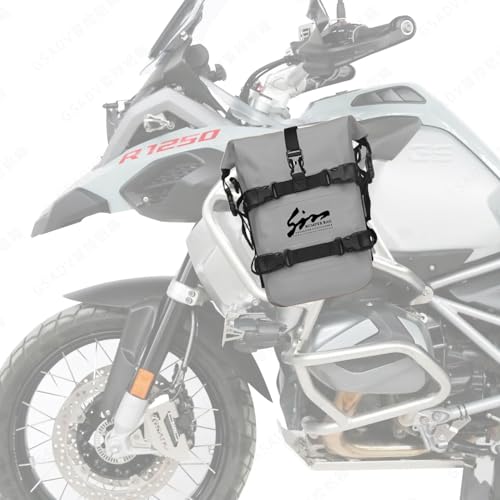 Motorcycle Waterproof Saddle Bag Motorcycle Accessories Tool Tank Bags Multifunctional Outdoor Motorbike Storage Carry Bag with Strap Grey 8L - color: Grey, size: 8L