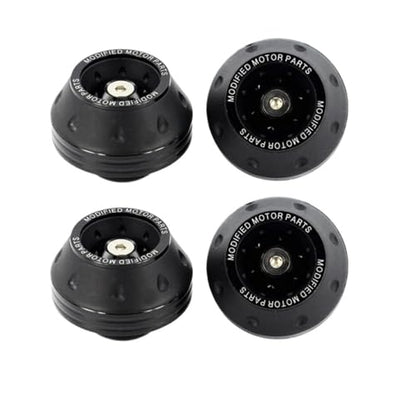 Universal Motorcycle Wheel Protection Crash Pad Motorbike Crash Protectors(4Pcs Black) - color: 4Pcs Black