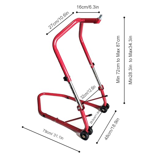 Motorcycle Head Lift Stand, Can Adjust Height Front Triple Tree Stand Wheel Repair And Tire Cleaning Tools