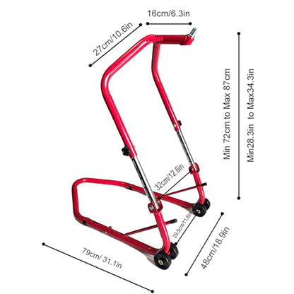 Motorcycle Head Lift Stand, Can Adjust Height Front Triple Tree Stand Wheel Repair And Tire Cleaning Tools