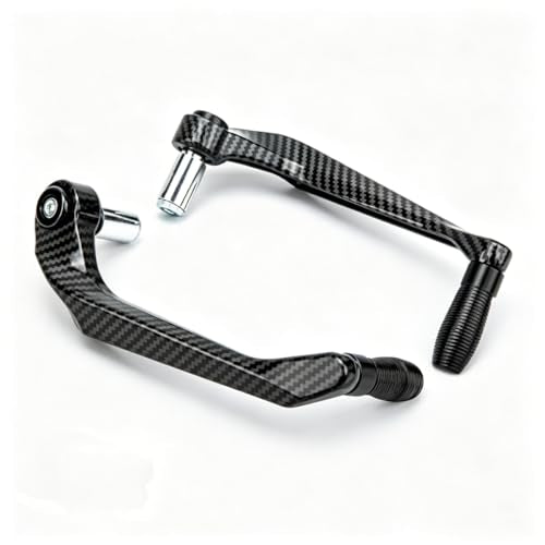Motorcycle Brake Lever Guards for Indian Scout Bobber 2017–2026, CNC Aluminum Alloy Lever Protector, Carbon Fiber Style Handguard, 7/8" 22mm Handlebar Protection - color: Black