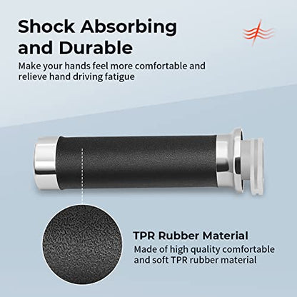 Grip Throttle Tube Replace for Honda OEM:53145-MM8-000, 25mm Right Grip Dual Throttle Tube & Left Handlebar Grip Suitable for Honda VT XVS Shadow 400/750/1100 Magna Sabre