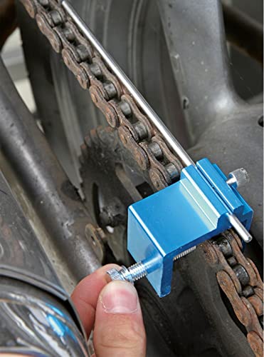 Windance Motorcycle Chain Alignment Tool, Sprocket Chain Maintenance Compatible for ATV Dirt Bike Scooter (Blue) - color: Blue