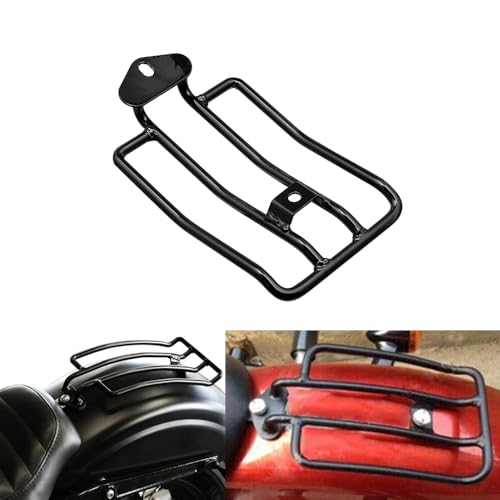 Kucehiup Motorcycle Rear Solo Seat Luggage Shelf Rack Steel Standard Rear Fender Rack Bracket for Har-Ley XL Sport-Ster 883 1200 2004-2015 Black