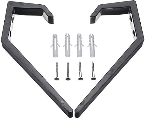 4PCS Helmet Holders Plastic Hanging Hooks Wall Mounted Hangers Hat Glove Bag Shoe Clothes Rack (Black-4PC) - color: Black-4PC