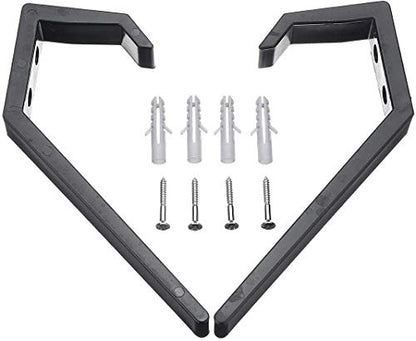 4PCS Helmet Holders Plastic Hanging Hooks Wall Mounted Hangers Hat Glove Bag Shoe Clothes Rack (Black-4PC) - color: Black-4PC