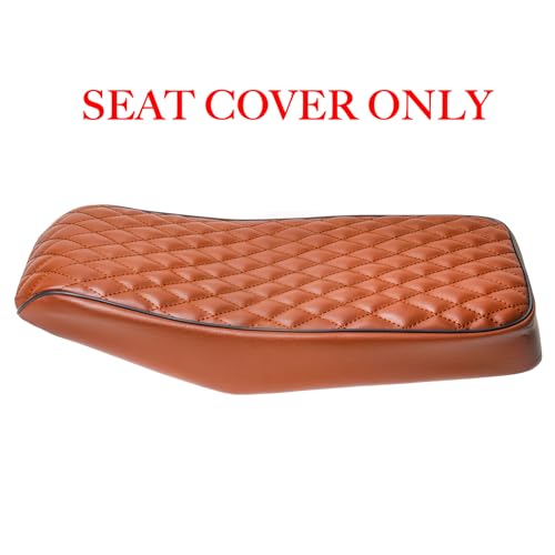 JMCHstore Brown Diamond Stitch Retro Mini bike Seat Cover for Monster Mega Moto MMB80 80cc MMB105 105cc, For Coleman Realtree RB100 RT100 Mini Bike Cushion Replacement parts - color: Brown
