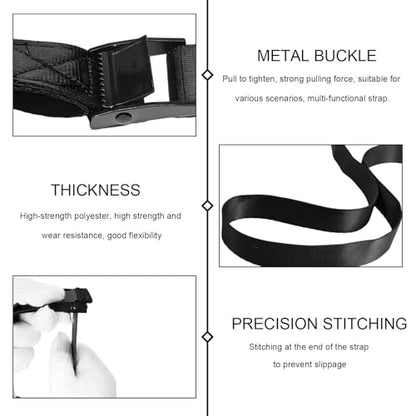 4PCS Tie Down Straps with Hooks, 1"×8' Safety Hook Cam Buckle Securing Straps with Integrated Soft Loops, Heavy Duty Lashing Tie-Down Strap for Motorcycle Dirt Bike Truck - color: 8FT, 4pcs